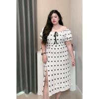 ราคา E4 ชุดเซตเสื้อแขนตุ๊กตา กระโปรงยาว30นิ้ว ผ้าท๊อฟฟี่สำหรับสาวอวบสาวพลัสไซส์ นิ่มใส่สบาย ไม่ร้อน ยึดตามตัว อก หน้าผ้า 44 50 ยาว 19 นิ้ว เอว 34 56 ยาว 19 สพ 44 66 ความยาว 30 นิ้วผ้าท๊อฟฟี่สำหรับสาวอวบสาว