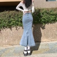 ราคา พร้อมส่ง กระโปรงยีนยาว กะโปรงยีนส์เอวสูง กระโปรงยาวสไตล์เกาหลี กระโปรงยีนส์ยาวผ้ายืดได้นุ่มสุดๆ กระโปรง ทรงหางปลา ทรงสวยโชว์หุ่นเข้ารูป (21564280704)