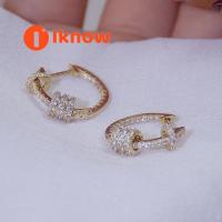 ราคา ฉันรู้ว่าต่างหูทองคำแท้14K ต่างหูห่วงประกายระยิบระยับสุดๆต่างหูมีตัวล็อก CZ คุณภาพสูงละเอียดอ่อน AAA Zircon ทรงกลมเครื่องประดับจี้ประดับ (21533753024)