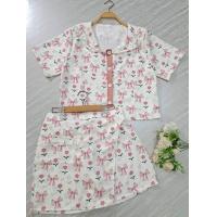 ราคา ชุดเซตสาวอวบ สาวพลัสไซส์ ชุดเซต2ชิ้นไซล์ใหญ่ เสื้อปกทหารเรือ แต่งลูกไม้ กางเกงกระโปรง ด้านหน้ากระโปรงด้านหลังกางเกง Lady Clothing ผู้หญิง Women (22454298460)