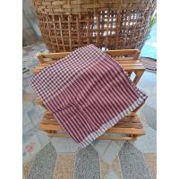 ราคา ผ้าขาวม้าเย็บริม ผ้าฝ้ายผืนใหญ่พิเศษขนาด 90x150 ชม ลายสก๊อตสีขาวแดงเลือดหมู สารพัดประโยชน์ อาทิ ผ้าเช็ดตัว ผ้าคาดเอว (21256979692)
