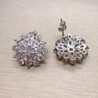 ราคา ต่างหูดอกพิกุล ต่างหูเพชร ต่างหูชุดไทย อะไหล่สีเงิน เพชรประกบทรงกลมสลับ oval (10526049130)