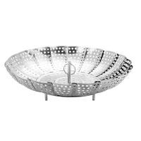 ราคา Folding Dish Steam Stainless Steel Food Basket Mesh Vegetable Vapor Cooker Steamer Expandable Kitchen Tool Steamer (22151312446)