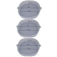 ราคา 3Pcs Lot Air Fryers Silicone Pot Chicken Basket Mat For AirFryer Oven Baking Tray Round Replacemen Grill Pan Accessories (18449429984)