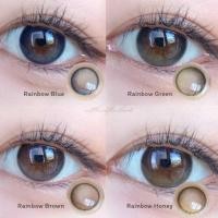 ราคา สี Rainbow brown Rainbow Olive Rainbow honey Rainbow sky คอนเเทคเลนส์รายปี วัสดุ Silicone hydrogel Idollens (16231105862)