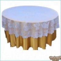 ราคา ผ้าลูกไม้โต๊ะจีนสีขาว ผ้าคลุมโต๊ะจีนสีทอง ชุด 2ชิ้น 290บาท (21621631407)
