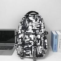 ราคา 2022 ใหม่กระเป๋าเป้สะพายหลังผู้ชาย Graffiti Travel High School กระเป๋าเป้สะพายหลังกระเป๋าคอมพิวเตอร์ผ้าไนลอน ซิป ปิด สไตล์ลำลอง ขนาดกลาง (21112444338)