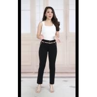 ราคา กางเกงขายาวผ้านาโนแต่งกุ้นขอบ (21957878698)