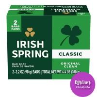 ราคา Irish Spring Deodorant Soap Classic 2 Bars Pack 2x3 2oz 90g ไอริชสปริง สบู่ก้อน ดับกลิ่นกาย สุตรคลาสสิก 90กรัม แพค 2 ก้อน 90กรัม x 2 (21859918941)