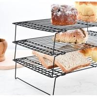 ราคา ตะแกรงพักขนม 3ชั้น ขนาด 34 25 ซม ชั้นวางขนม เค้ก 3 Tier Stackable Cooling Rack (22673849042)