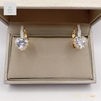 ราคา ต่างหูห่วงประดับเพชรแถวห่อยหัวใจเพชรเม็ดโต ขนาดห่วง1 5 cm (22383495405)