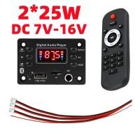 ราคา USB TF FM MP3บลูทูธ DC 5V 12V บอร์ดเครื่องถอดรหัส Mp3ไมโครโฟนเครื่องเสียงรถยนต์ (22383459932)