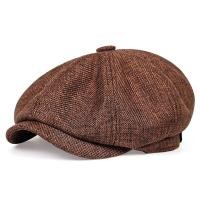 ราคา Mens Casual Newsboy Hat Adjustable Dad Hat Spring and Autumn Retro Truck Beret Hundred Matching Accessories (11456803837)