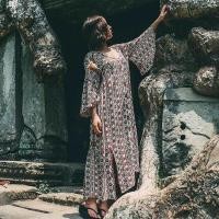 ราคา ชุดเดรสโบฮีเมียน เดรสโบฮีเมี่ยน เดรสยาวสไตล์boho แถมเชือกขนนกผูกได้หลายแบบ มีบริการเก็บปลายทาง (16067507131)