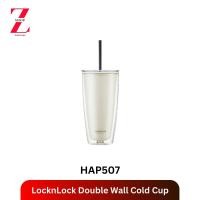ราคา LocknLock แก้วพลาสติก 2 ชั้นพร้อมหลอด Double Wall Cold Cup รุ่น HAP507 (22088558654)