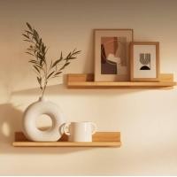 ราคา ชั้นไม้ติดผนัง ชั้นวางติดผนัง แถมฟรี น็อต พุก ยึดผนัง ไม่ต้องซื้อเพิ่ม (21764651204)