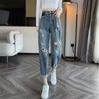 ราคา beautified กางเกงยีนส์ทรงบอยเฟรนด์ยุค 90 เอวสูง แนววินเทจ แฟชั้นผู้หญิง สำหรับคนต้นขาใหญ่ (21908548507)