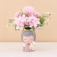 ราคา น่ารักประดิษฐ์ดอกไม้กระถางพลาสติกตกแต่งสําหรับโต๊ะรับประทานอาหารและรถสําหรับตกแต่งบ้าน Rose ดอกไม้ผ้าไหมผสม (20199539063)