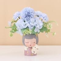 ราคา น่ารักประดิษฐ์ดอกไม้กระถางพลาสติกตกแต่งสําหรับโต๊ะรับประทานอาหารและรถสําหรับตกแต่งบ้าน Rose ดอกไม้ผ้าไหมผสม (20199539064)