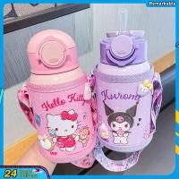 ราคา Santio คิตตี้สีชมพูแก้วแบบมีหลอดการ์ตูนถ้วยน้ำขวดสแตนเลสสตีลมล กระติกน้ำร้อน500สำหรับเด็ก (22537310634)