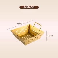 ราคา ตะกร้ากรองน้ำมันไก่ทอดสแตนเลส 304 ตะกร้าตาข่ายสี่เหลี่ยมมีรูยก ตะกร้าทอดขนาดใหญ่ ตะกร้าระบายน้ำหนา ตะกร้าผลไม้ กรองและตะ (22209945055)