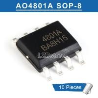 ราคา 10ชิ้น4801A SOP 8 AO4801A AO4801 4801 SOP8 SMD 30V 5A Dual P Channel MOSFET IC แบบดั้งเดิมใหม่ (17367460280)