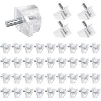 ราคา 60 Pieces 3 mm Shelf Pins Clear Support Pegs Cabinet Shelf Pegs Clips Shelf Support Holder Pegs for Kitchen Furniture (22550008475)