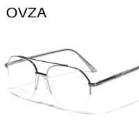 ราคา OVZA S5042ชายกึ่งการมองนอกกรอบกรอบแว่นตาผู้หญิงคานคู่นักบินกรอบแว่นตา (22157328996)