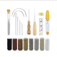 ราคา จัดส่งที่รวดเร็ว 29PCS 25PCSอุปกรณ์เย็บกระเป๋าหนัง จักรเย็บผ้า อุปกรณ์เย็บรองเท้า เข็มเย็บรองเทา หนังมือเข็มเย็บผ้าหนัง (22309106110)