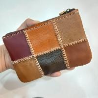 ราคา กระเป๋าหนังวัวแท้ ลายตาราง เย็บมือทั้งใบ สูง4นิ้ว กว้าง5 5นิ้ว คละสี (22537447102)