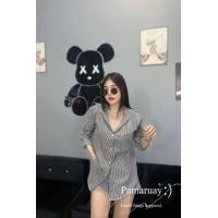 ราคา Mookksri Shop เสื้อเชิ้ตแขนยาวลายริ้ว Zara ทรงสวยมากๆ ดีเทลติดกระดุมหน้าและหลังเรียบหรู (21064536406)