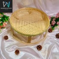 ราคา ขันโตกลายกระแทแล งานฝีมือ Handmade ขันโตก ขันโตกใส่อาหาร โตกกระด้ง ขันโตกใส่อาหาร ชั้นวางไม้ไผ่ ไม้ไผ่แท้ 100 (21764708099)