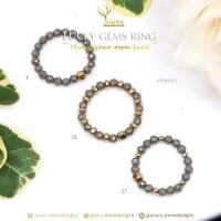 ราคา แหวนหิน ไพไรต์ เพชรหน้าทั่ง Pyrite หินแท้ 100 แหวนยืด ขนาด 2mm แหวนนำโชค แหวนมงคล หินธรรมชาติ (21609200215)