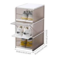 ราคา กล่องรองเท้า แบบลิ้นชั กล่องเก็บรองเท้า ชั้นวางรองเท้า กล่องรองเท้าพลาสติก เซต 6 ชิ้น พร้อมส่ง (22720149944)