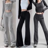 ราคา กางเกงวอร์มขาม้า เนื้อผ้านิ่มใส่สบาย ทรงสายดูขายาว งานป้ายK เอวยางยืดมีเชือกผูก (21769306007)