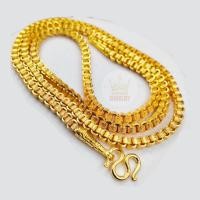 ราคา สร้อยทองปลอม 1 บาท ทองเคลือบแก้ว ไม่ดำ ไม่แพ้ สร้อยทองชุบ สร้อยคอห้อยพระ (10282807676)