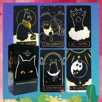 ราคา ไพ่ทาโรต์ ไพ่ทาโร่แมวดำน่ารัก ขนาดพกพา10 3 6ซม ไพ่ทำนายเกมทำนายดวงชะตา 78 การ์ด ไพ่ยิปซี ไพ่ออราเคิล ไพ่ยิบซี ไพ่ทาโร่ ไพ่ดูดวง Black Cat Tarot Card (22646076573)