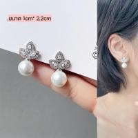ราคา เจาะ หนีบ ต่างหูหนีบ แนวเพชรcz ติดหู เพชรยาว ใส่ออกงาน ต่างหูหนีบเจ้าสาว งานเพชรสวย ไม่ได้เจาะหู (22279935478)