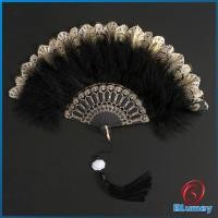 ราคา Blumey พัดจีนขนนกแต่งการเพนท์ลายไทยสีทอง พัดเต้นรํา สไตล์โลลิต้า พัดจีนขนนก มี 4 สี Feather Fan (22617629624)