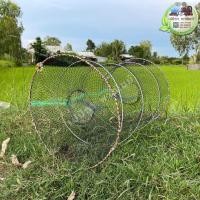 ราคา ลอบดักปลา ตาข่าย 2 2ซม ขนาด 38x80 ซม ไซดักปลา ลอบตาข่ายดักปลา ลอบซิ่ง ลอบนอน2ทาง พับเก็บได้ พกพาสะดวก (15791978657)