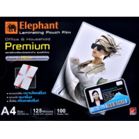 ราคา Elephant พลาสติกเคลือบบัตร A4 ตราช้าง รุ่น Premium 125 ไมครอน กล่อง 100 แผ่น (21321023218)