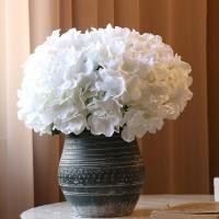 ราคา Artificial Hydrangea Silk Flower Heads With Stem Fake Bigger Flowers For Home Wedding Party For Home Garden Centerpiece 1 Bundle 6pcs (17925450373)