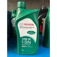 ราคา แท้ศูนย์ 100 น้ำมันเครื่องรถยนต์เบนซิน Toyota 10W 30 API SN ขนาด 1 ลิตร (21727332446)