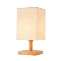 ราคา โคมไฟในห้องนอน โคมไฟตั้งโต๊ะ table lamp โคมไฟหัวเตียง โคมไฟข้างเตียง ขั้วหลอด E27 ฐานทำด้วยไม้ สไตล์มินิมอล Thejoyful (22073139857)