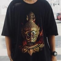 ราคา เสื้อยืดลายไทย โขน ยักษ์ ท้าวเวสสุวรรณ สีดำ คอตตอนแท้ oversize เสื้อคนอ้วน Bigsize souvenir Tshirt เสื้อกีฬา S 5XL (21736796987)