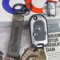 ราคา ที่ครอบกุญแจรถกุญแจแบบพับเคสสำหรับ Honda Jazz Civic City Accord Crv Brio Keychain Honda Key Cover (22506588175)
