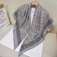 ราคา ผ้าพันคอพิมพ์สิ่งทอลายทแยงพรีเมี่ยมใหม่ขนาด110ซม 43 3นิ้ว ผ้าพันคอเดินทางของผู้หญิงผ้าคลุมกันแดด WJ1133 B ผ้าพันคอสี่เหลี่ยมจัตุรัส (16980708723)