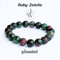 ราคา กำไลข้อมือ กำไลหิน หินมงคล รูบี้ซอยไซต์ Ruby Zoisite หินนำโชค ลูกปัด หิน 8 10 มม (21895148994)
