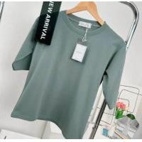 ราคา 037 เสื้อยืดยูนิคอกลมแขน 3ส่วน ฟรีไซส์ อก 36 40 23 (22702497282)
