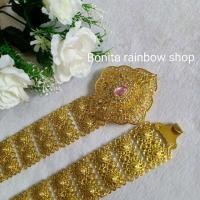 ราคา เข็มขัดสีทอง เข็มขัดผ้าถุง เข็มขัดชุดไทย เข็มขัดสีทองลงยา เข็มขัดเจ้าสาว (22129431575)